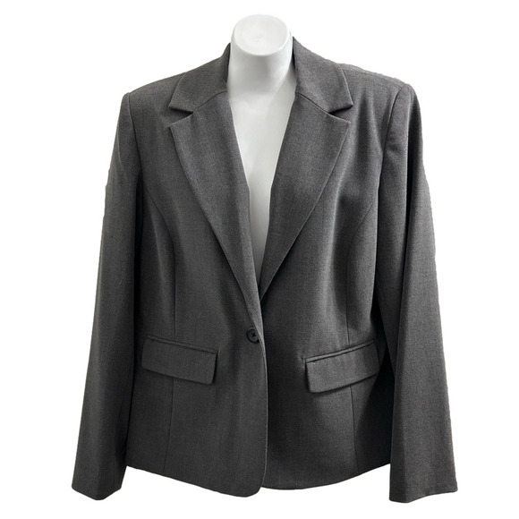 JM Collection Jackets & Blazers - JM Collection Gray Suit Jacket Classic Cut